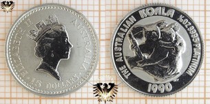 15 AUD, 15 Dollars, 1990, Australien, Koala,  Vorschaubild