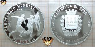 CAMPEONATO MUNDIAL, Fußballmünze, Cuba, 5 Pesos, 999, 1990 Italia  