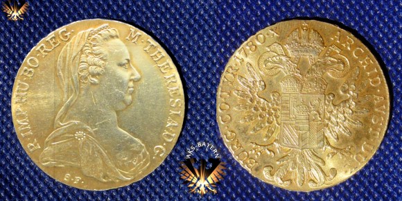 "Gold" Variante: Maria Theresien Taler 1780