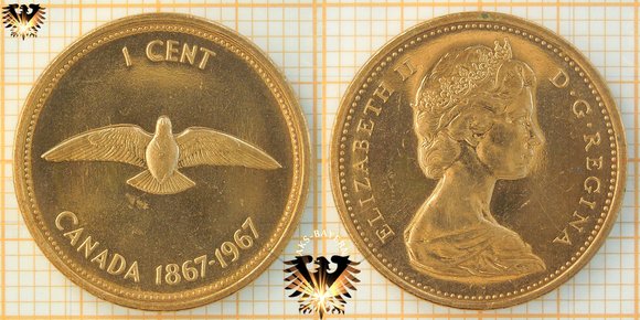 1 Cent, Penny, Canada, 1980, Elizabeth II, Taube, Dove, Kanada, nominal