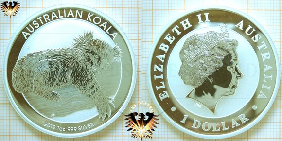 1 Dollar, Australien Koala, 2012, 1 oz Silbermünze, Ankauf - Sammeln - Verkauf © aukauf.de 