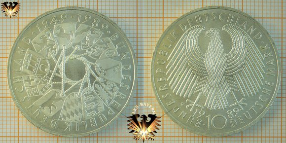 10 DM, BRD, 1989 G, Bundesrepublik Deutschland 1949-1989 © AuKauf.de