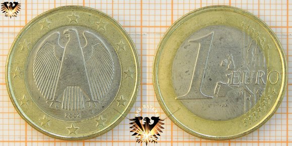 1 Euro, BRD, 2002; A D F G J Nominal - Deutschland