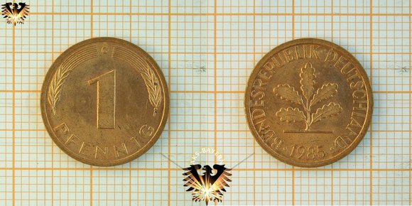 1 Pfennig, BRD, nominal, 1950 bis 2001 - BUNDESREPUBLIK DEUTSCHLAND