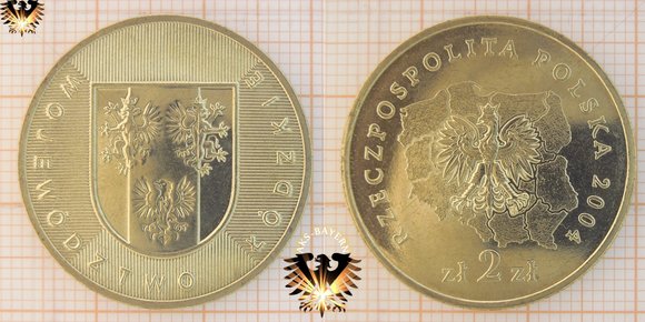2 Złote / Zloty Umlaufgedenkmünze aus Polen, 2004, Wojewodztwo Lodzkie - Woiwodschaft Lodz
