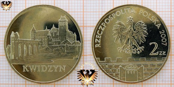 2 Złote / Zloty Umlaufgedenkmünze aus Polen, 2007, Kwidzyn - Marienwerder