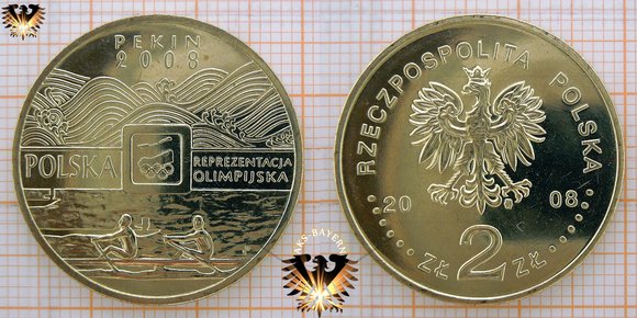 2 Złote / Zloty Umlaufgedenkmünze aus Polen, 2008, Polska, Reprezentacja Olimpijska - Olympiateam Polen, Peking