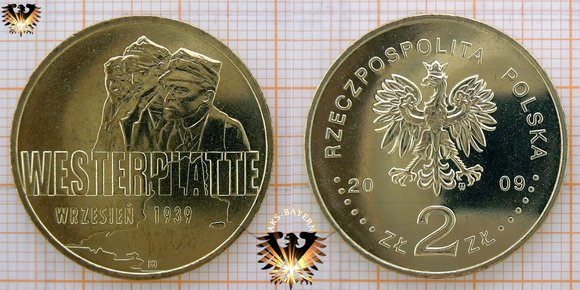 Münze: 2 Złote, Polen, 2009, Westerplatte Septemper 1939 - Mit Blisterkarte © aukauf.de 