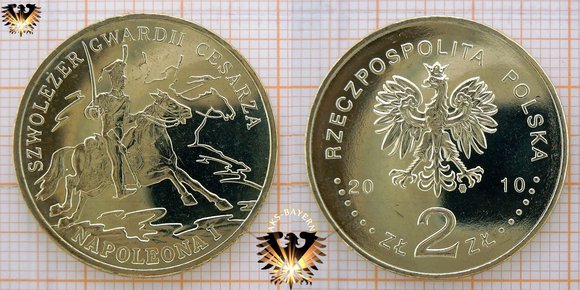 Münze: 2 Złote, Polen, 2010, Szwolezer Garde des Kaisers Napoleon I. - Szwoleżer Gwardii Cesarza Napoleona I © aukauf.de 