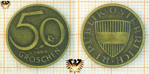 50 Groschen (AT), 1960, Österreich, nominal, 1959 - 2001