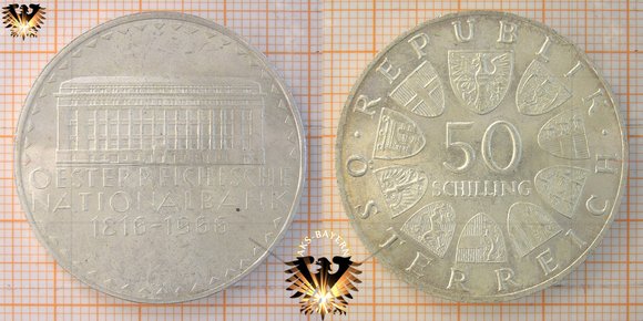 50 Schilling, Österreich, Oesterreichische Nationalbank, 1816 - 1966