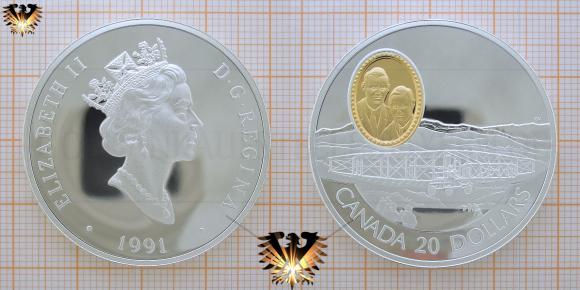 Canada, 20 Dollars,  Silver Dart, Flugzeug, McCurdy, Baldwin   © aukauf.de 