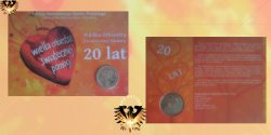 Blisterkarte zur 2 Zloty Sondermünze aus dem Jahr 2012. Motiv 20 Jahre goßes Orchester der feierlichen Hilfe Polen.