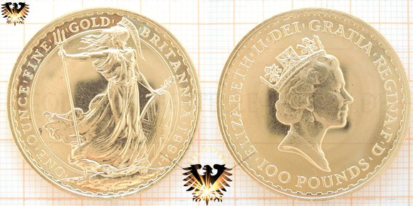 Britannia 1 Unze Feingold, 1994, England, Elizabeth II, Anlagemünze Gold