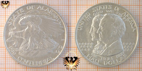 Half Dollar, USA, 1921, Alabama Centennial © aukauf.de 