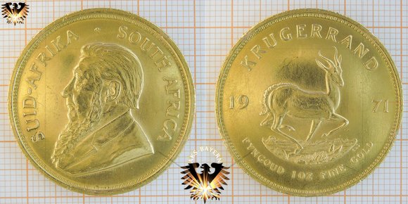Anlagemünze: Krügerrand, Süd Afrika, 1971, 1 Unze Feingold, Bullionmünze, Anlagemünze