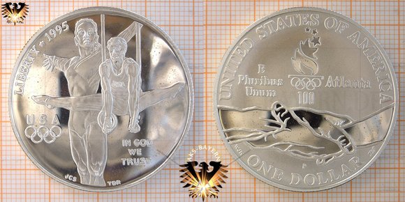 1 Dollar, USA, 1995, Atlanta Olympics 1996, Summer Olympics © aukauf.de 