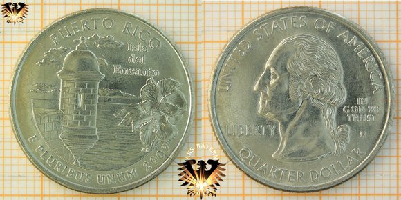 Quarter Dollar, USA, 2009, D, Puerto Rico, Isla del Encanto © aukauf.de 