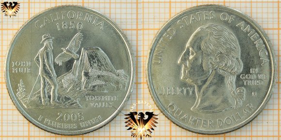 Quarter Dollar, USA, 2005, D, California 1850 © aukauf.de 