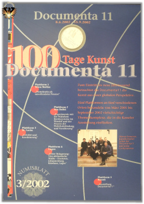Vorderseite vom Numisblatt 3/2002 - Documenta Kassel - 100 Tage Kunst