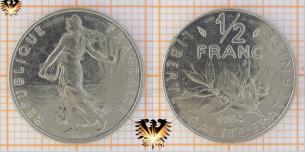 1/2 Franc, 1984, Frankreich,  geprägt 1965 - 2001, Marianne