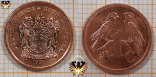 1 Cent, Suid Afrika, 1995, Süd  Vorschaubild