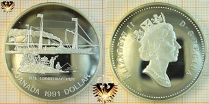 1 Dollar, Canada Dollar, 1991, Elizabeth II,  Vorschaubild