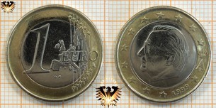 1 Euro, Belgien, 1999, nominal, Kursmünze, König Albert II.  