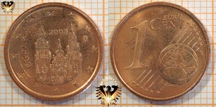 1 Euro-Cent, Spanien, 2003,  Vorschaubild