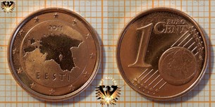 1 Euro-Cent, Estland, 2011,  Vorschaubild