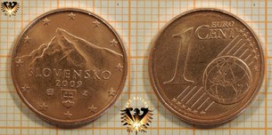 1 Euro-Cent, Slowakei, 2009,  Vorschaubild