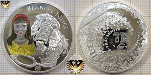 1,5 Euro, Frankreich, 2002, Europäische Märchen, Schneewittchen, Farbmünze
