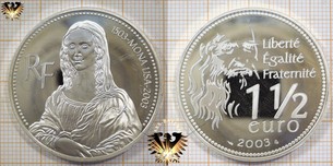 1,5 Euro, Frankreich, 2003, 500 Jahre Mona  Vorschaubild