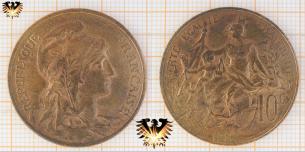 10 Centimes 1911, Frankreich, Umlaufgeld, 3. Französische Republik / 1870 - 1940