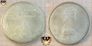 10 Dollars, Canada, 1976, Elizabeth II, XXI Olympiad Montréal 1976, Series VI, Hockey