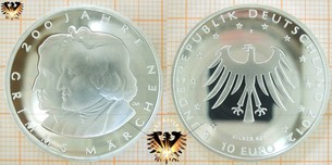 10 Euro, BRD, 2012 F, 200 Jahre  Vorschaubild