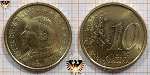 10 Euro-Cent, Vatikan Stadtstaat, 2003,  Vorschaubild