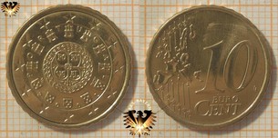 10 Euro-Cent, Portugal, 2002, nominal, königliches Siegel  Vorschaubild