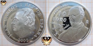 10 Euro, Spanien, 2002, 100. Geburtstag von  Vorschaubild