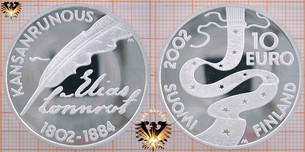 10 €, Finnland, 2002, 200. Geburtstag von  Vorschaubild