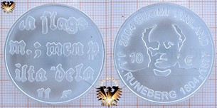 10 €, Finnland, 2004, Johan Ludvig  Vorschaubild