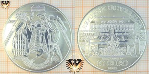 10 Euro, Österreich, 2003, Silbermünze, Schloss Hof Niederösterreich,