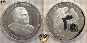 10 Euro Gedenk-Münze Silber, Vatikan, 2007, 81  Vorschaubild