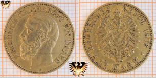 10 Mark Goldmark 1876 G, Friedrich Grosherzog von Baden  