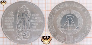 10 Mark, DDR, 1985, 40. Jahrestag des Sieges über den Hitler Faschismus