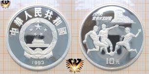 10 Yuan, 1993, China, drei Fußballer, Chinesische  Vorschaubild