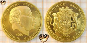 Gabonaise, 100 Francs, Leon MBA
