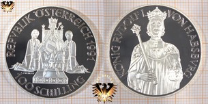 100 Schilling, 1991, König Rudolf I. von Habsburg, Silbermünze, Republik Österreich