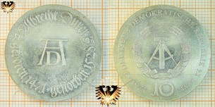 10 Mark, DDR, 1971, Albrecht Dürer,  Vorschaubild