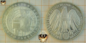 10 DM, BRD, 2001 G, 50 Jahre Bundesverfassungsgericht